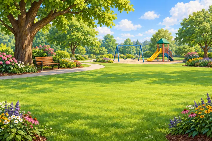 The park, painted